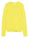 Scaglione Round-neck Merino Sweater In Yellow
