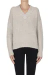 Scaglione Silk-blend Boxy Pullover In Neutral