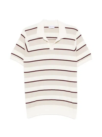 Scaglione Striped-pattern Polo Shirt In Multi