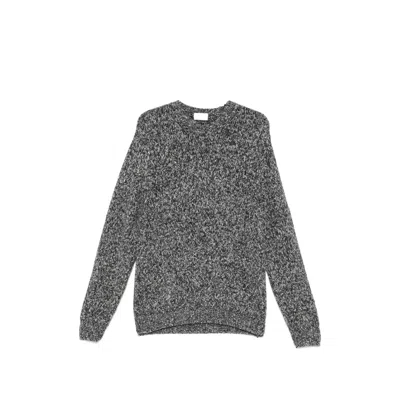 Scaglione Marl-knit Crew-neck Sweater In Gray