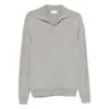 Scaglione Long-sleeved Polo Shirt In Gray