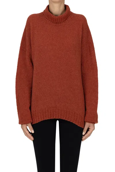 Scaglione Turtleneck Pullover In Red