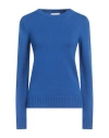 Scaglione Woman Sweater Blue Size L Merino Wool