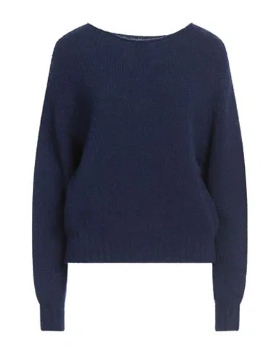 Scaglione Woman Sweater Blue Size S Merino Wool, Recycled Cashmere, Polyamide
