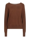Scaglione Woman Sweater Brown Size S Merino Wool