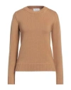 Scaglione Woman Sweater Camel Size L Merino Wool