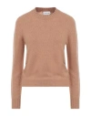 Scaglione Woman Sweater Camel Size L Merino Wool, Cashmere, Polyamide