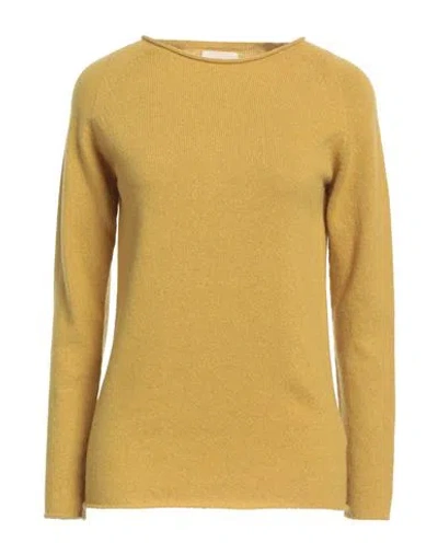 Scaglione Woman Sweater Mustard Size L Cashmere In Yellow
