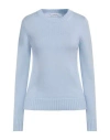 Scaglione Woman Sweater Sky Blue Size L Merino Wool