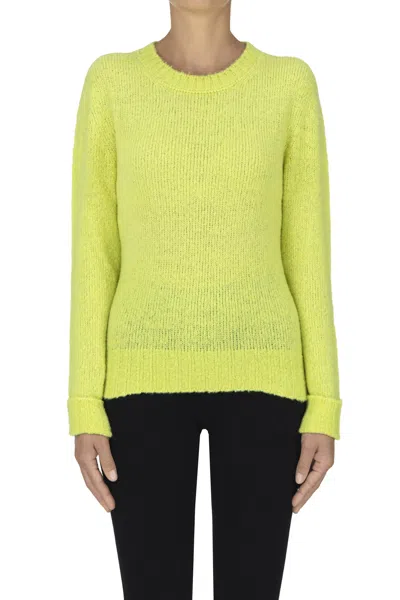 Scaglione Wool And Cashmere Pullover In Yellow