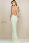 Scala 47542 Formal Long Beaded Sequin Evening Prom Dress In Green