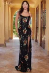 Scala 61327 Long Prom Sequins Gown In Black
