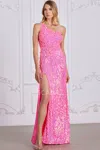 Scala 80122 Prom Beaded Long Formal Sequin Evening Dress In Multi