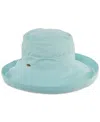 Scala Cotton Big Brim With Inner Drawstring In Aqua