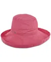 Scala Cotton Big Brim With Inner Drawstring In Crose