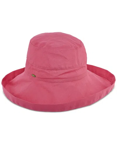 Scala Cotton Big Brim With Inner Drawstring In Crose