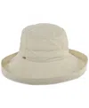 Scala Cotton Big Brim With Inner Drawstring In Natural