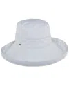 Scala Cotton Big Brim With Inner Drawstring In White