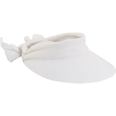 Scala Deluxe Back Bow Cotton Visor