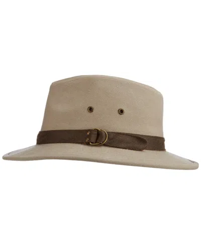 Scala Men's Canvas Safari Hat In Neutral