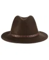 Scala Men's Crush Felt Safari Hat In Brown