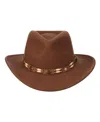 Scala Men's Crush Felt Tracker Hat In Brown