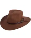 Scala Men's Crushable Felt Outback Hat In Brown