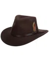 Scala Men's Crushable Felt Outback Hat In Brown