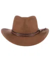 Scala Men's Felt Outback Braid Hat In Brown
