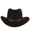 Scala Men's Felt Outback Overlay Hat In Black
