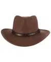 Scala Men's Felt Outback Overlay Hat In Brown