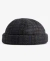 Scala Men's Herringbone Tweed Watch Cap In Blue