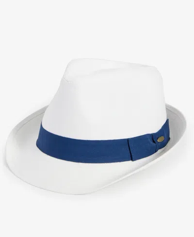 Scala Men's Linen Fedora Hat In White