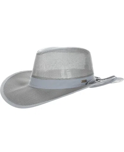 Scala Men's No Fly Zone Mesh Safari Hat In Brown
