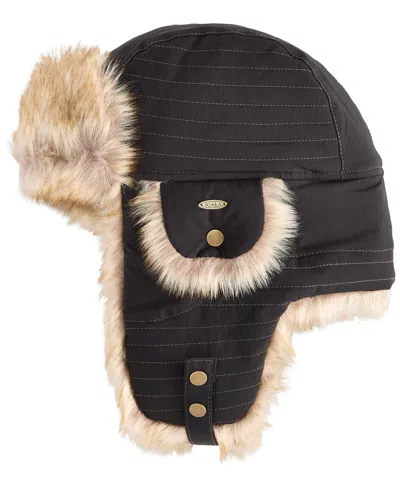 Scala Men's Nylon Quilted Trapper Hat In Black