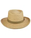 Scala Men's Raffia Gambler Hat In Pattern