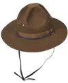 Scala Men's Wool Felt Campaign Hat In Brown