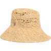 Scala Raffia Straw Bucket Hat