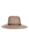 Scala Space Dye Knit Fedora In Brown