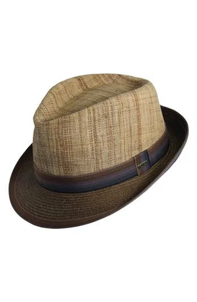 Scala Straw Trilby In Brown