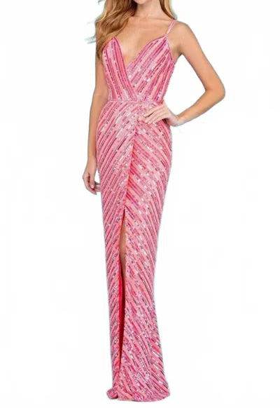 Scala Women's Gown In Hot Pink
