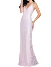 Scala 60096 Sequin Long Formal Prom Fitted Dress In Pink