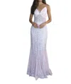 Scala 60080 Prom Long Formal Sequin Evening Dress In Pink