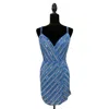 Scala Women's Mini V Neck Dress In Periwinkle In Blue