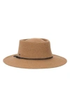Scala Wool Blend Knit Gaucho Hat In Brown
