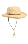 Scala Woven Raffia Wide Brim Hat