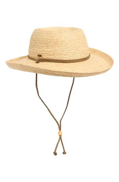 Scala Woven Raffia Wide Brim Hat