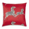 Scalamandre Dazzle Of Zebras Pillow In Masai Red