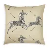 Scalamandre Dazzle Of Zebras Pillow In Tan