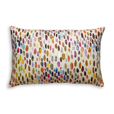 Scalamandre Jamboree Lumbar Decorative Pillow, 22 X 14 In Magenta/multi